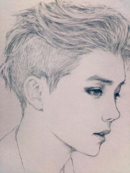 鹿晗#luhan 这图有人发过咩 画的超级好看 cr 推特asungmin83