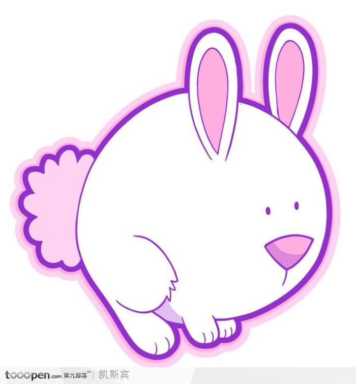 可爱小白兔卡通图案