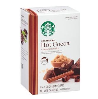 美国进口星巴克starbucks热巧克力可可粉盒装 肉桂口味 现货