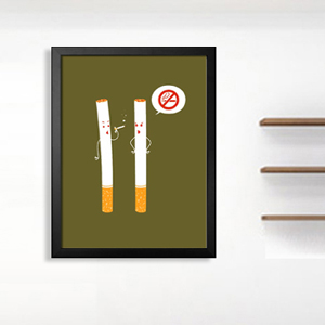 smoking art frame 禁止吸烟行为艺术创意装饰画有框画 优凡画品