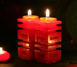 结婚用品婚礼红色喜字蜡烛立体,双喜蜡烛 …-堆