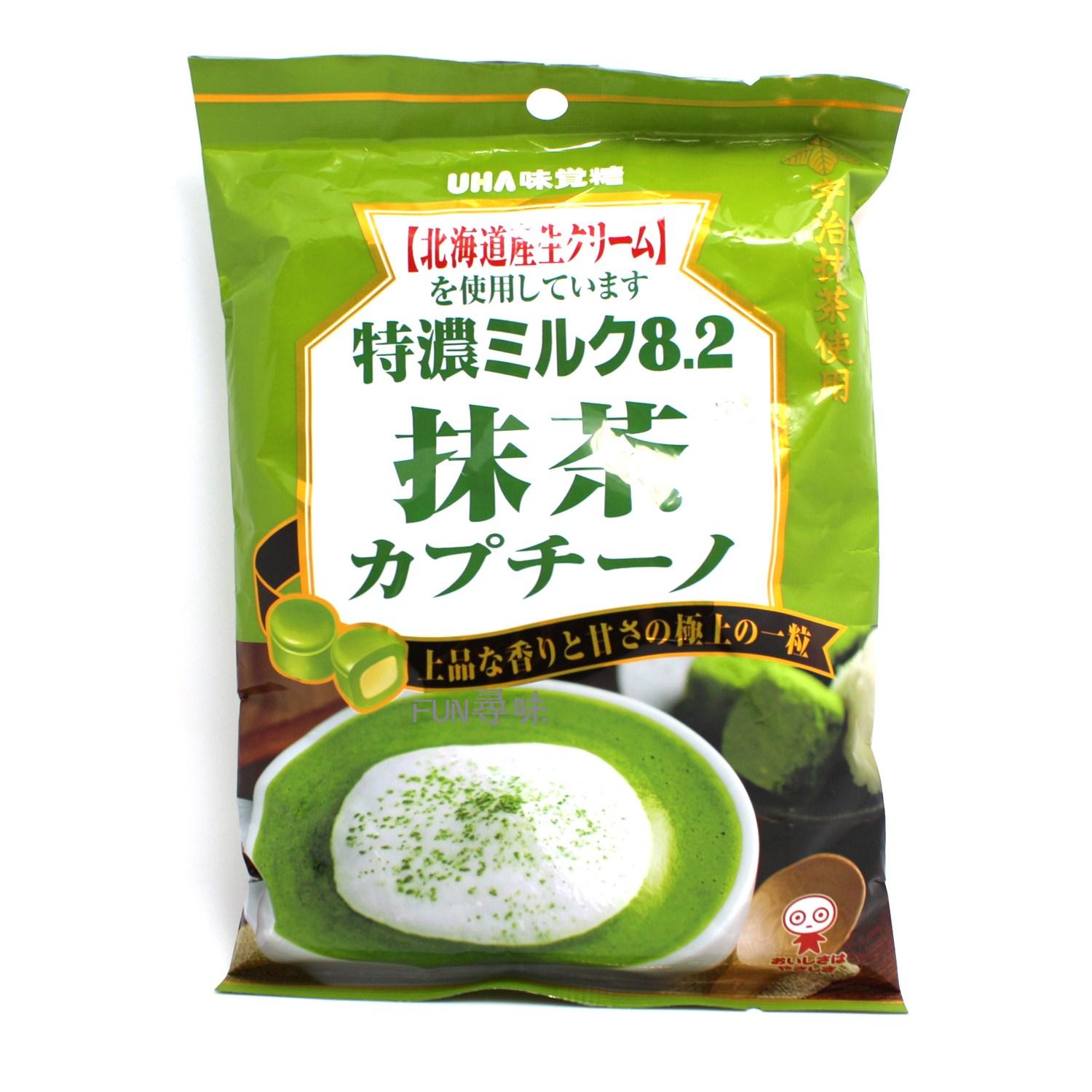 香港进口 日本北海道uha味觉糖特浓宇治抹茶绿茶牛奶糖 90g