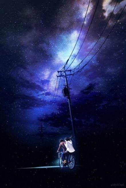 一起感受下二次元世界里的唯美星空