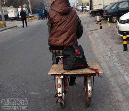 【搞笑图片】(喜欢的话,就收集)自制三轮车,妹子搭车么?
