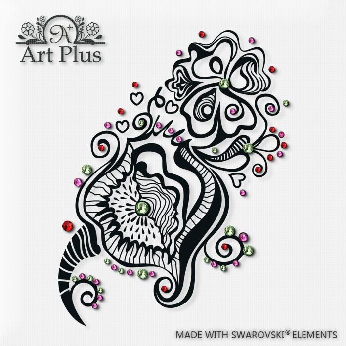 art plus 施华洛世奇元素水晶防水纹身刺青贴纸 个性纹身贴女款