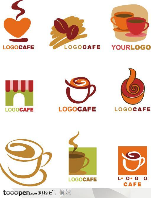 矢量标志咖啡杯子logo