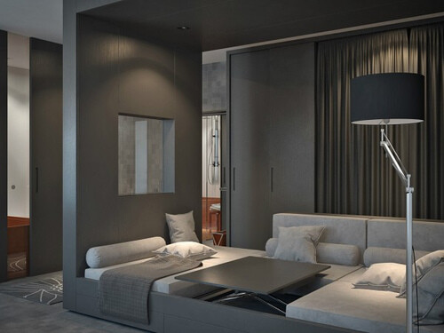 客厅和卧室和谐相处:舒适的一居室小公寓设计(美好的设计分享,来源