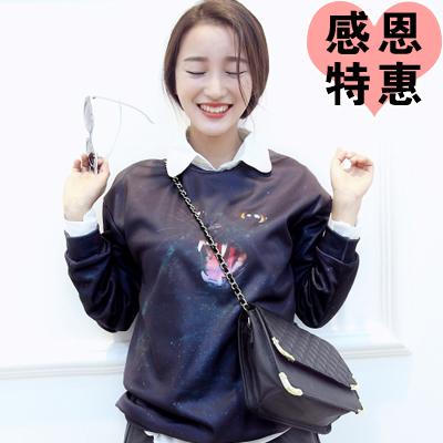 中国代理Mr GUGU MISS GO黑猫印花3D卫衣 