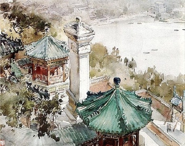 中国唯美水彩画