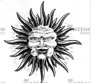 太阳纹身图案,太阳图腾纹身