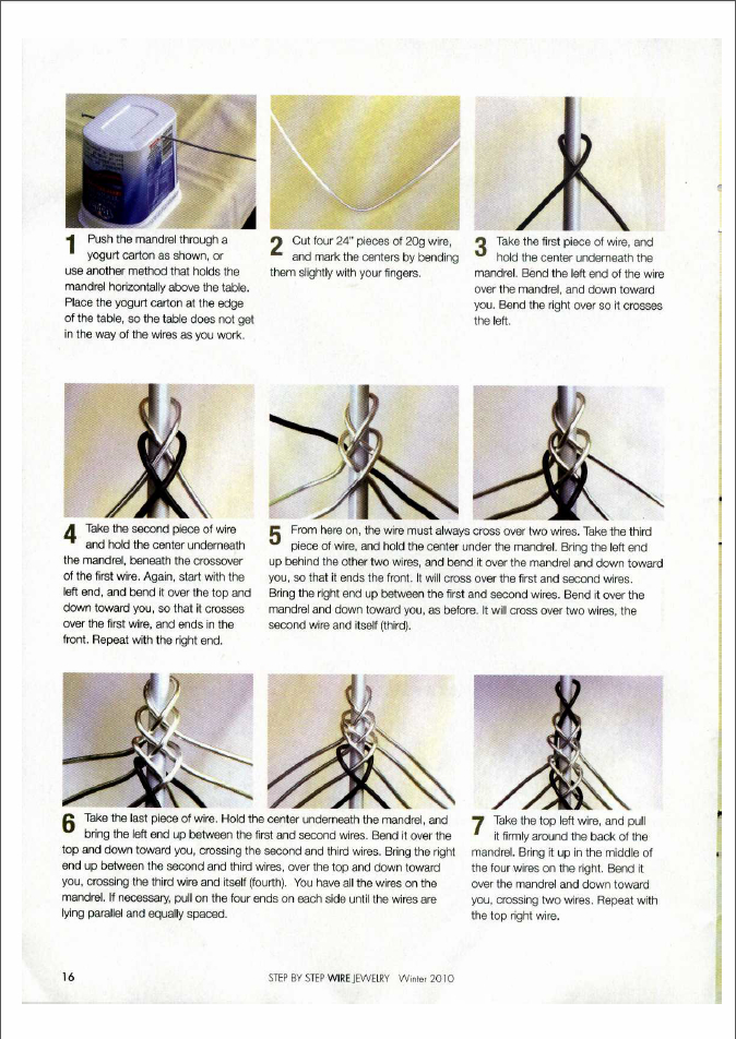 【029】铜线手工diy教程 绕线手链项链首饰做法材料高清图解 英文