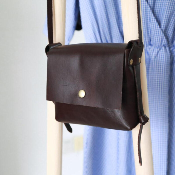 黑棕色做旧复古小清新 斜挎单肩小背包 森女 古