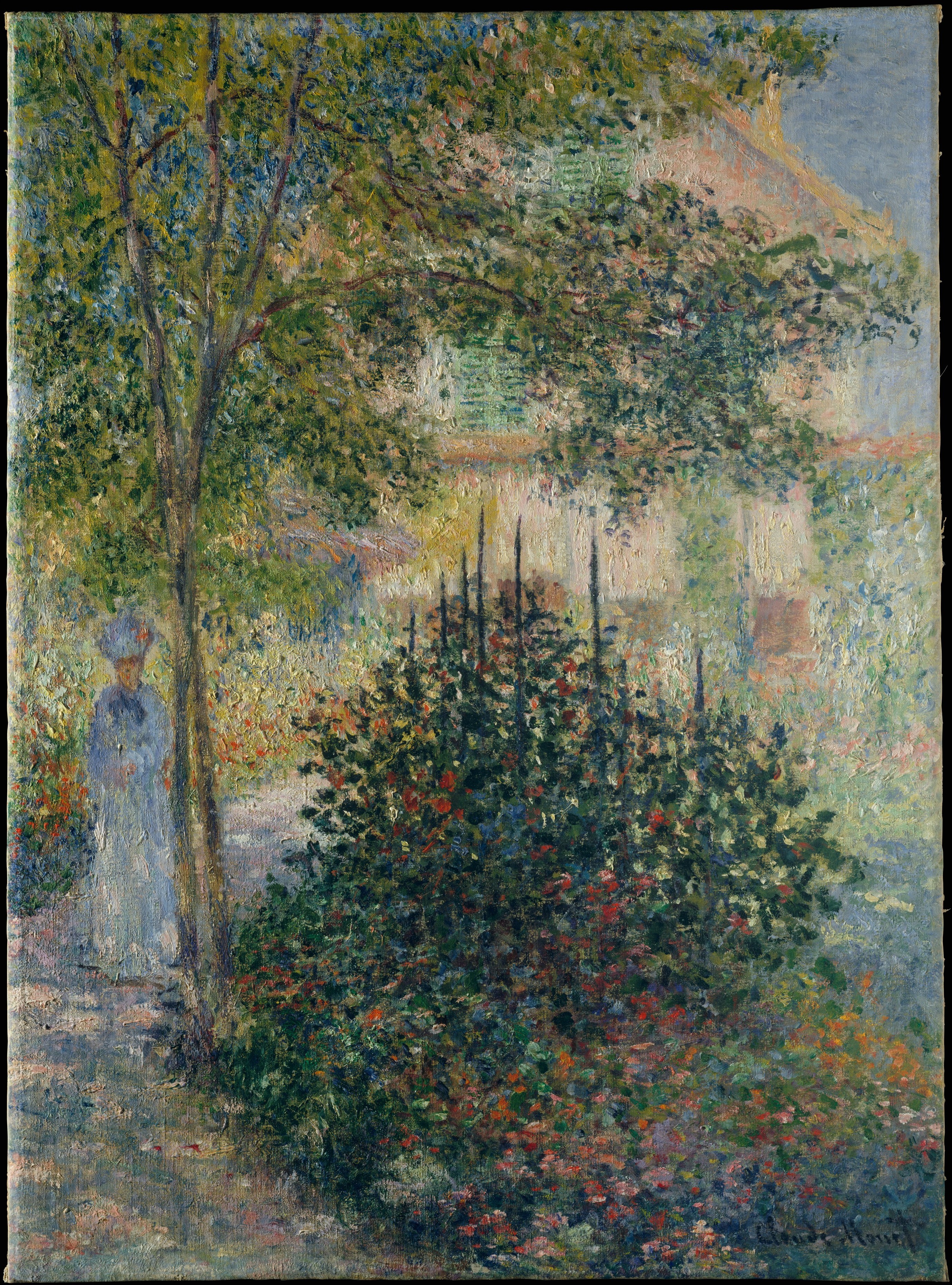 《卡米尔莫奈在花园》camille monet (1847–1879) in the garden at