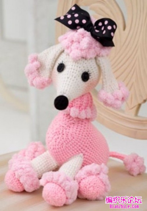 漂亮的贵宾犬玩偶的钩法说明-编织乐论坛