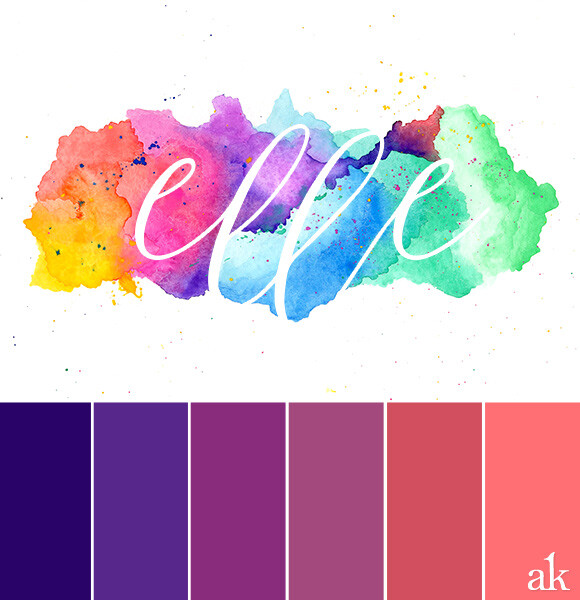 a watercolor-giveaway-inspired color palette // indigo, purple