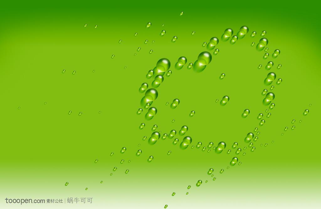 动感水珠-绿色的水珠
