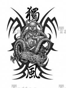 弥勒佛纹身图案——北京纹身店东方印记收集整理.