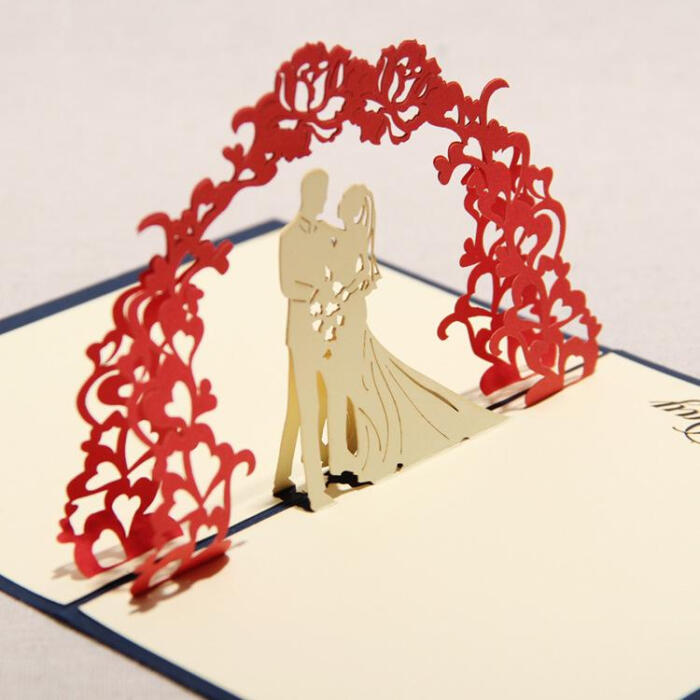 婚礼礼物高档韩国创意立体贺卡 dii手工3d纸雕