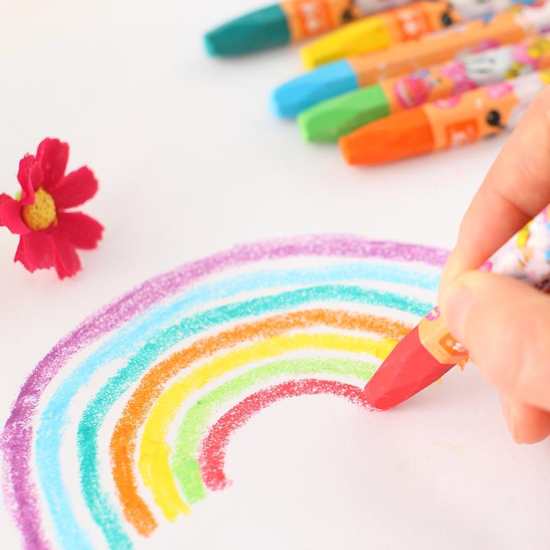 儿童画画蜡笔绘画笔宝宝安全油画棒幼儿彩色无毒蜡笔学生开学必备