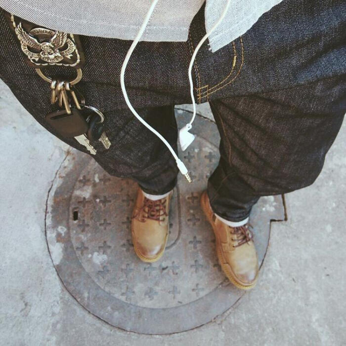 XME FREE WORLD 秋冬原色未脱浆赤耳牛仔