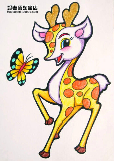 儿童绘画【小鹿】