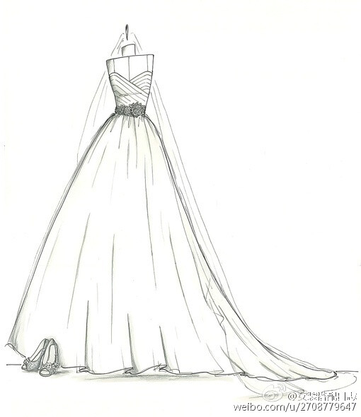 wedding dress sketch~~美丽的嫁衣