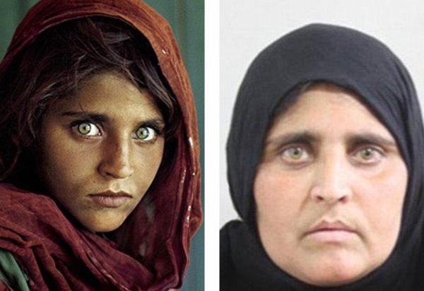 1985年,绿眼睛的"阿富汗女孩"莎尔巴特·古拉(sharbat gula)出现在