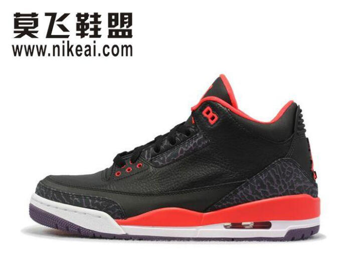 莫飞鞋盟air jordan 3 aj3黑红 136064005398614005