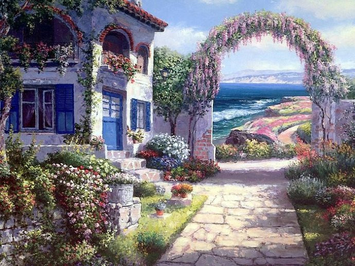 浓郁的欧洲小镇风情:朴宋心油画作品欣赏【组图】 - 石庆 - 石庆的