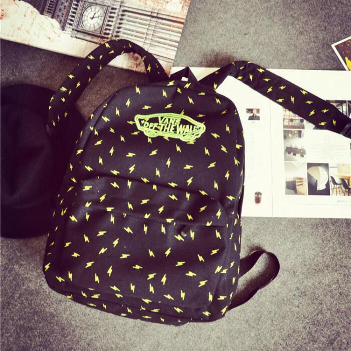 欧美潮牌VANS 万斯闪电双肩包 HIPHOP印花背