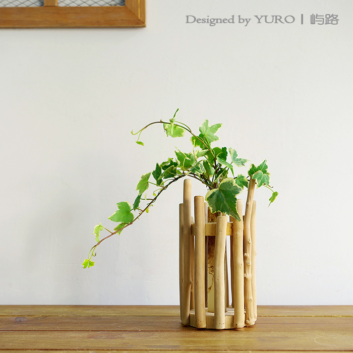 屿路生活 水培微景观 桌面绿植 手工原木 生态礼品 创意礼品 植物盆栽