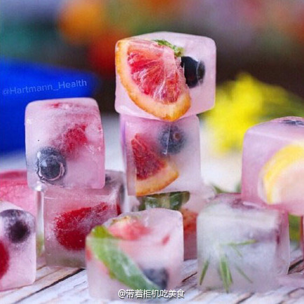 detox water ice cubes 水果冰块