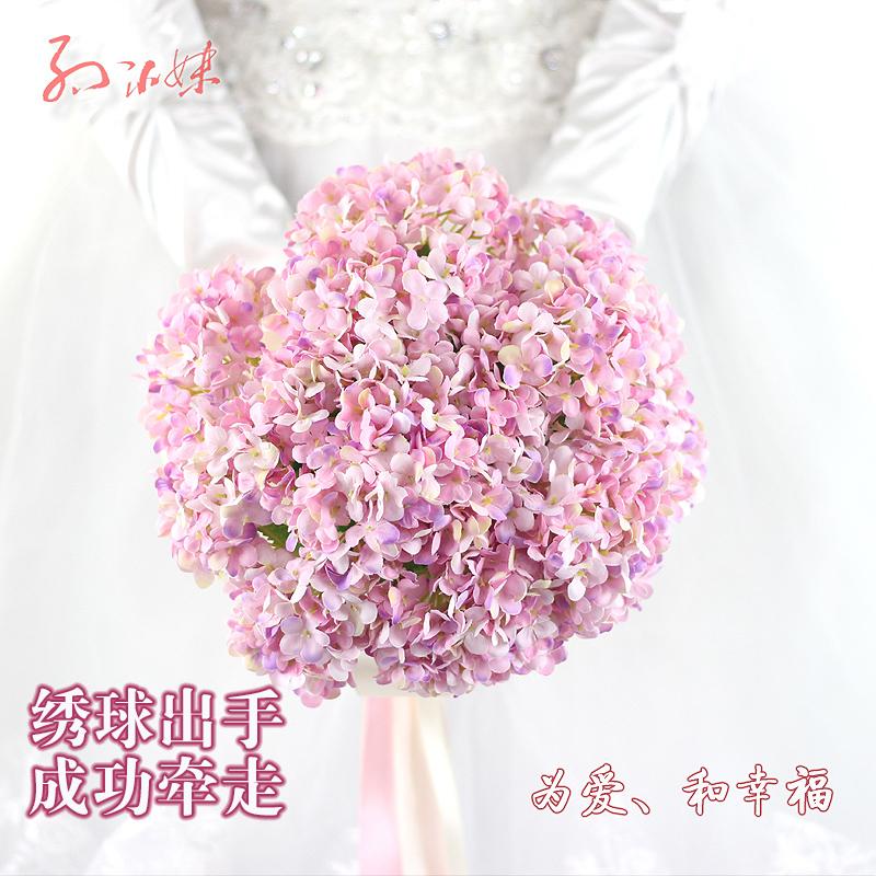 送女友表白求爱创意礼物礼品结婚手捧花新娘手捧花仿真绣球手捧花