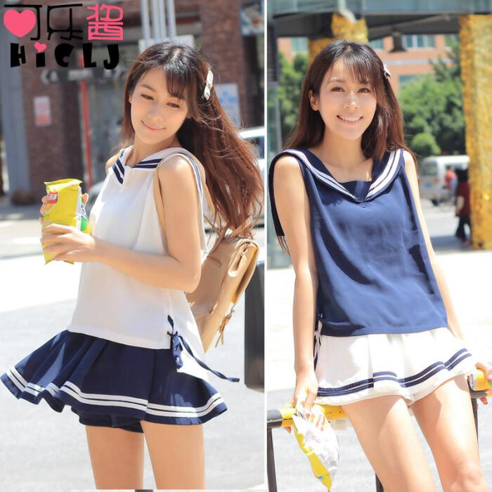 软妹夏装女学生装学院风班服jk制服裙韩国日本校服水手服cos套装
