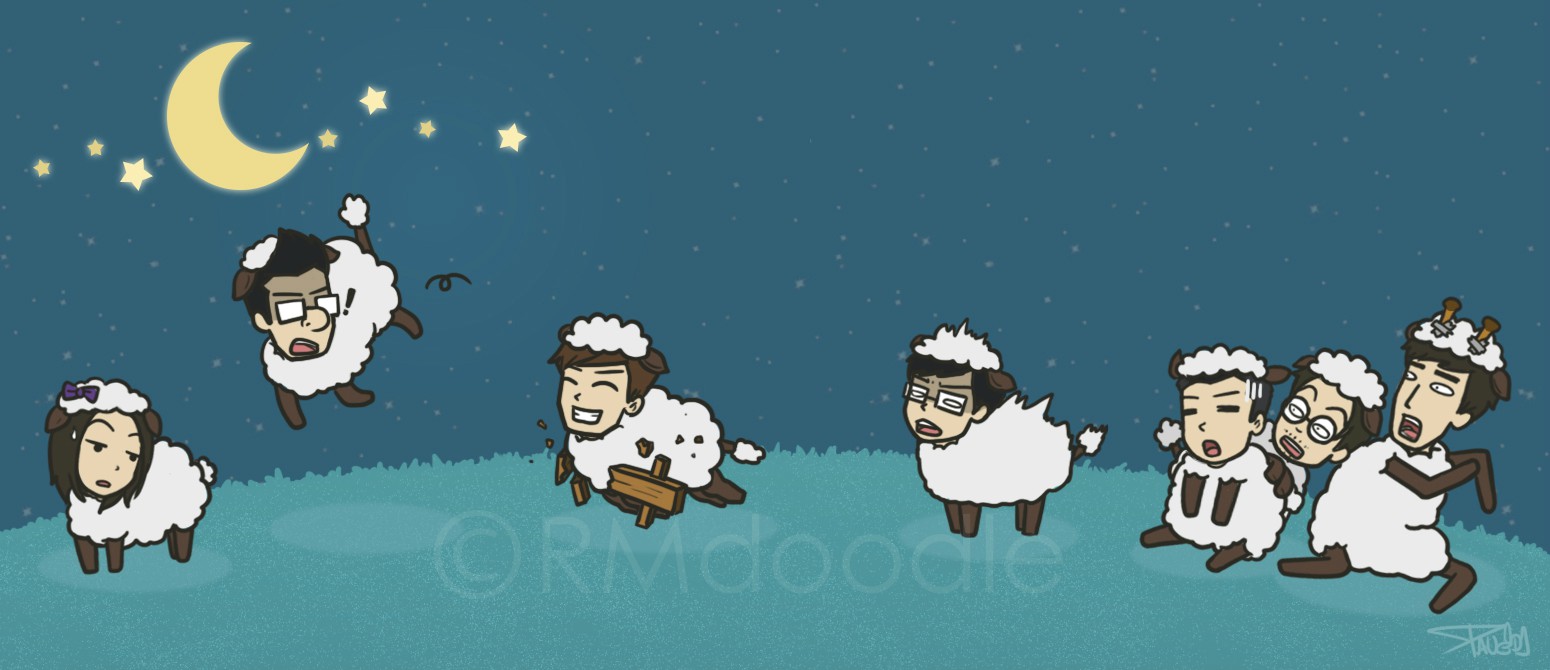 晚安~~ [doge]一只羊 两只羊 三只羊.haha