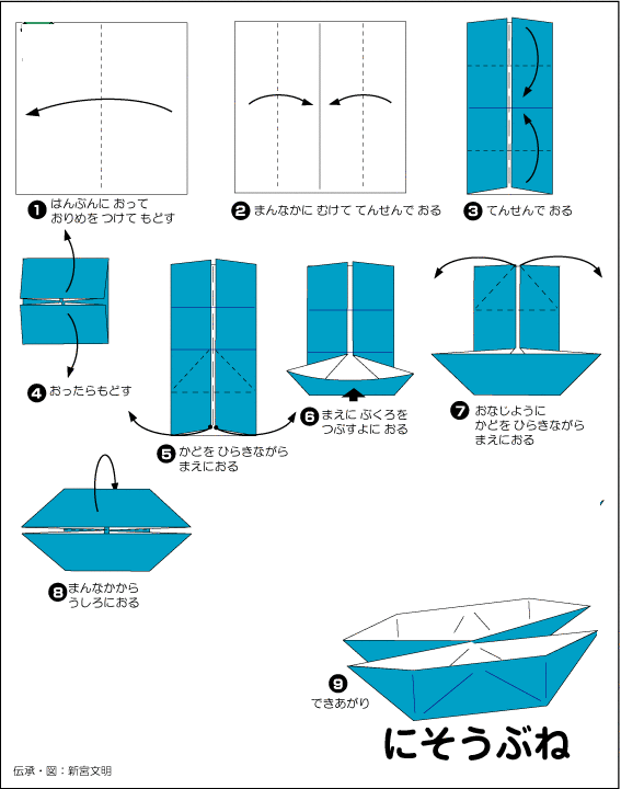 折纸船3种