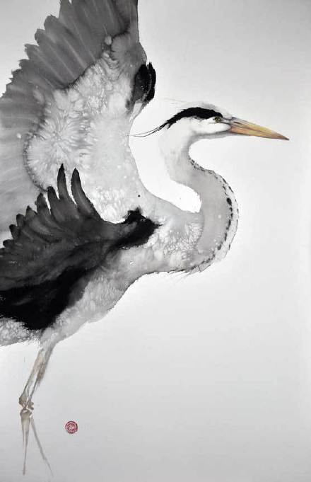 艺术家karl martens 用毛笔绘制的鸟类写意水彩画 | 更多作品 o网页