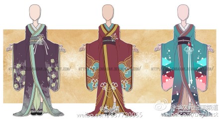绘画学习# 分享一组超赞的和服图集参考!