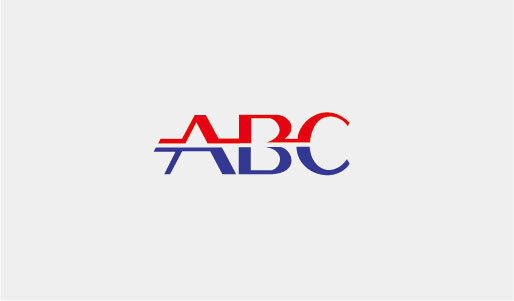 红蓝双色abc英文字母标志设计logo设计