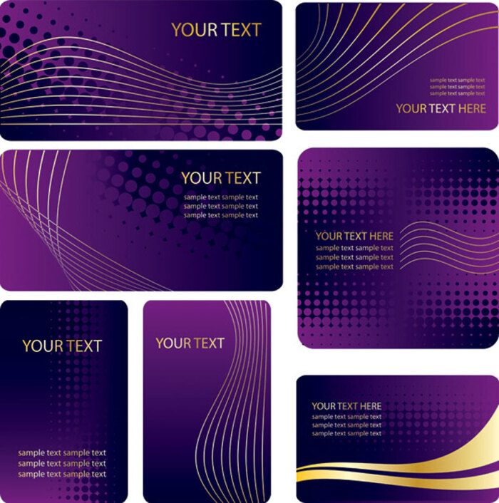 紫色卡片背景图logo设计