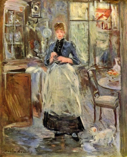 法国印象派女画家贝尔特·莫里索(berthe morisot 1841-1895),当时