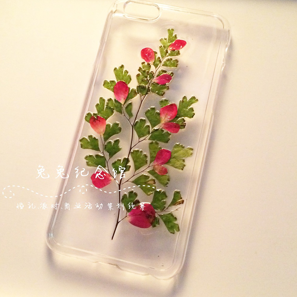 手作diy手工押花滴胶干花iphone植物压花手机壳永生花干花手机壳