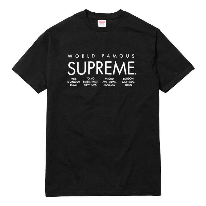 即将到货 15ss supreme international 巡游 tee 男款休闲短袖t恤