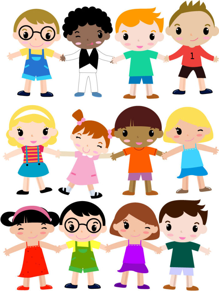 可爱卡通小孩矢量素材,素材格式:eps,素材关键词:女孩,男孩,孩子,儿童