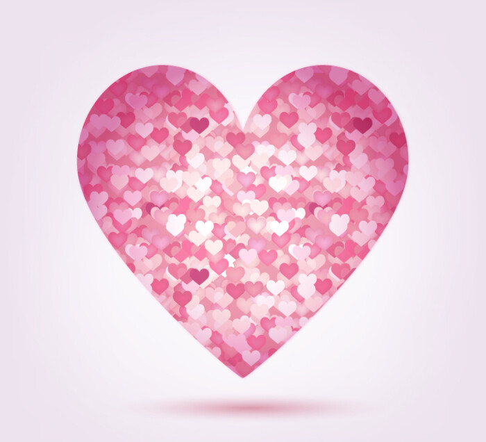 粉色小碎心组合爱心矢量素材,素材格式:ai,素材关键词:粉色,爱心,爱