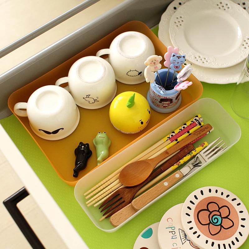 塑料抽屉收纳盒 多用餐具整理盒 创意桌面杂物储物收纳盒 60075
