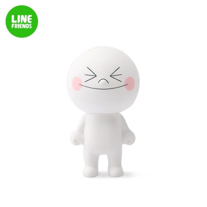 line friends大笑馒头人表情公仔手办模型white15cm