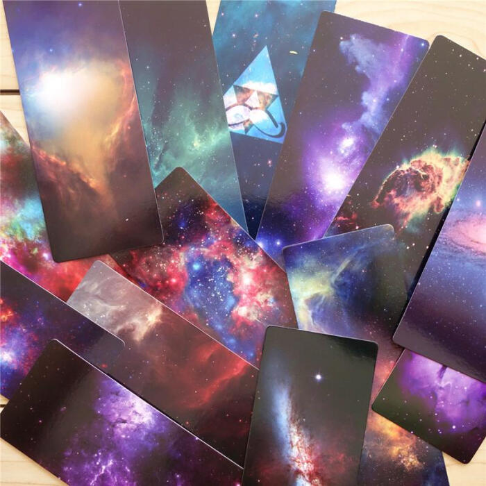 满38 韩国文具原创梦幻星空宇宙 简装书签贺卡礼物卡片卡纸