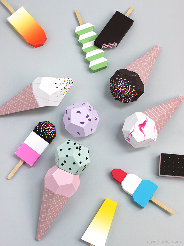 定制 创意DIY冰淇淋折纸玩具-堆糖,美好生活研