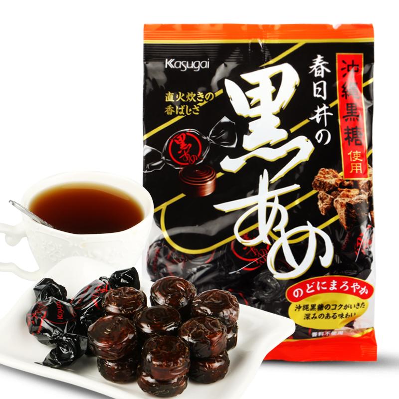 春日井冲绳黑糖142g 日本原装进口糖果 休闲零食品 微咸麦芽黑糖